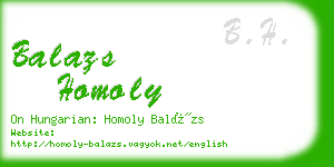 balazs homoly business card
